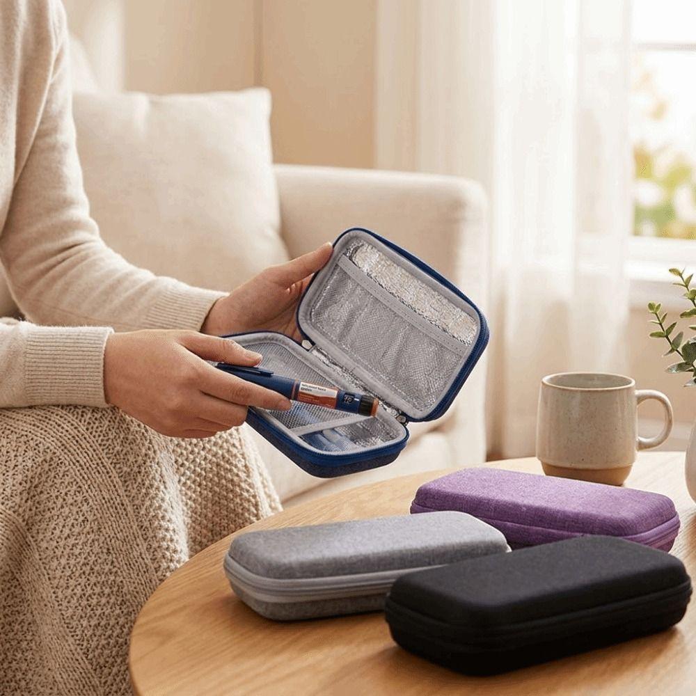 Waterproof Insulin Cooling Bag Shockproof Thermal Insulated Medicine Storage Box Dust-proof Essential Oil Case Pill Protector