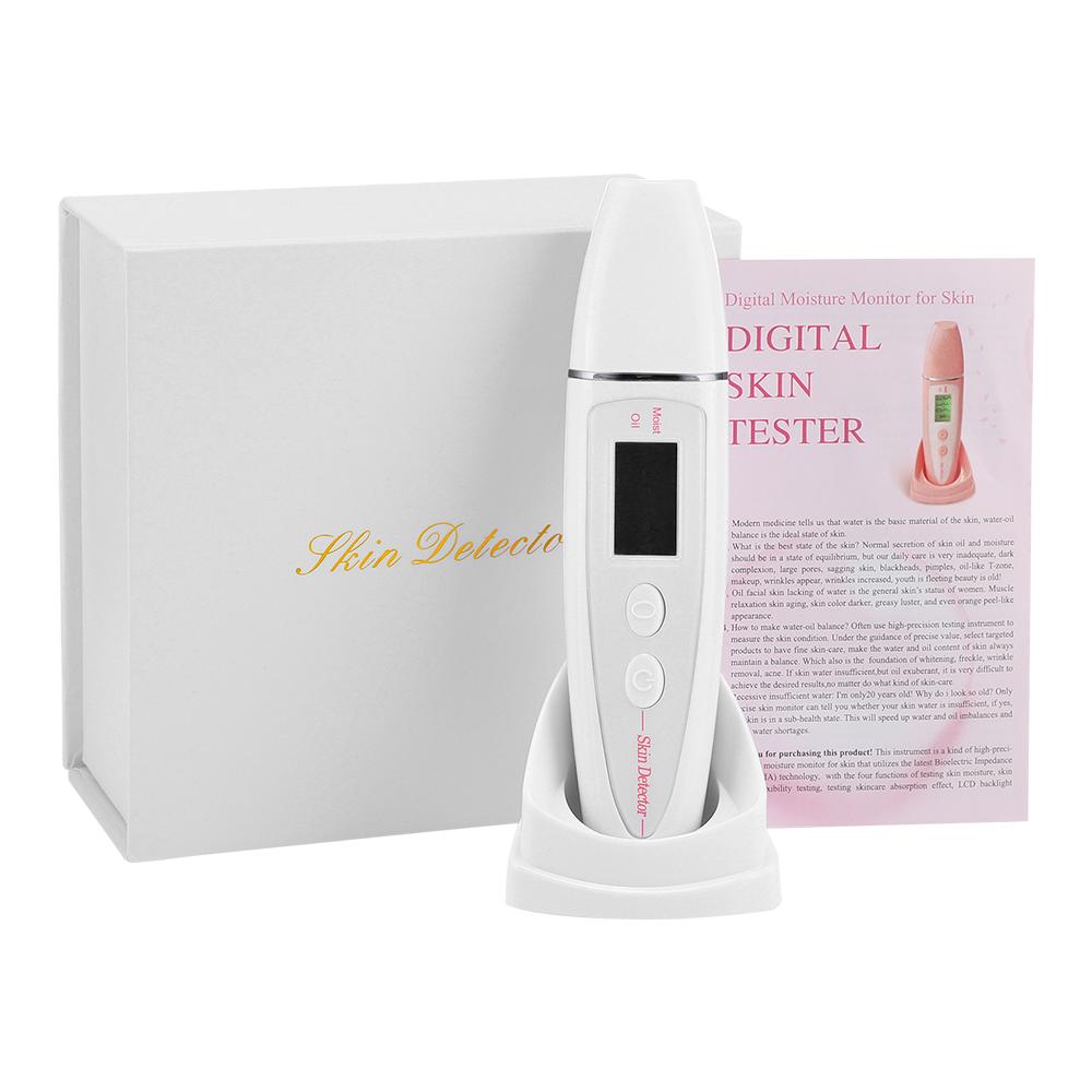 Bio Technology Sensor LCD Precise Detector Digital Skin Oil Moisture Tester for Face Care Lady Beauty Tool Women Spa Monitor