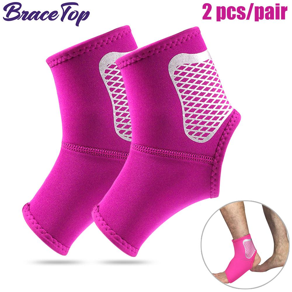 Bracetop Sports Ankle Support Brace Elastic High Protect Guard Band for Men Women Running Basketball Fitness