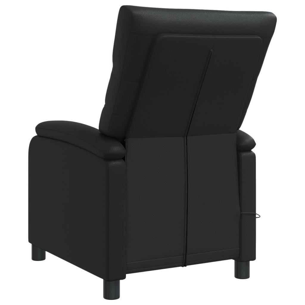 Massage Recliner Chair Black Faux Leather