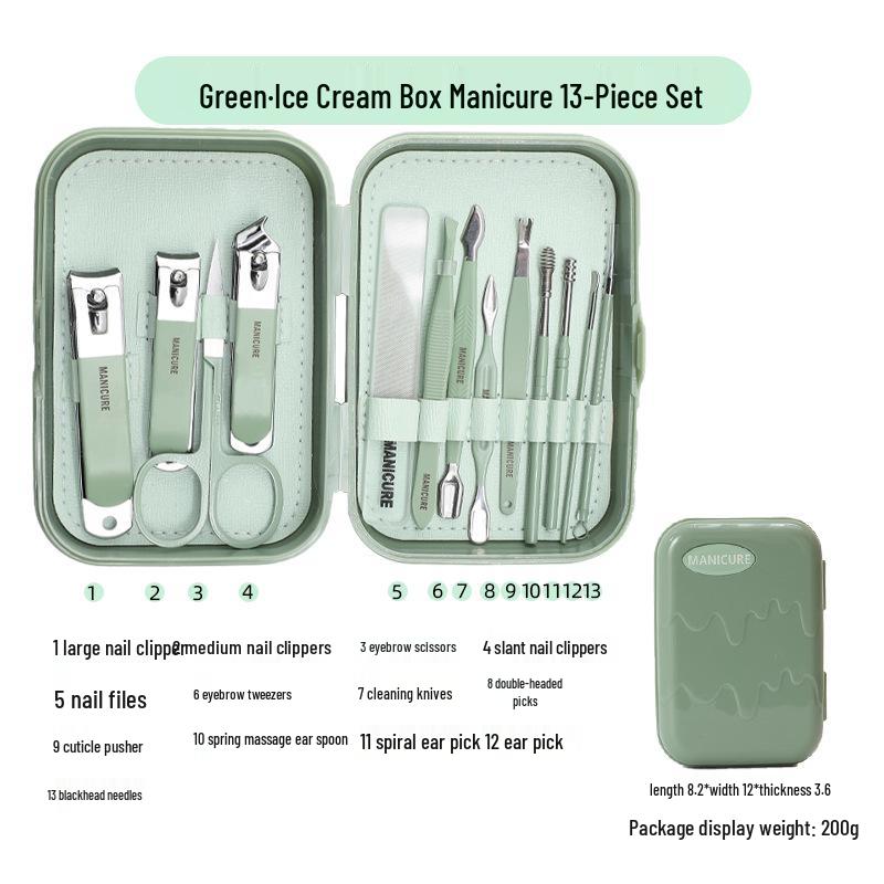 

Luxury Stainless Steel Anti-Splash Nail Clipper Set for Home Manicure