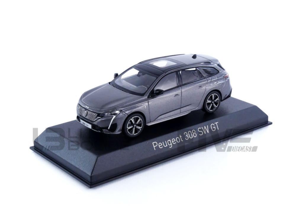 Norev 1/43 scale Peugeot 308 SW GT 2021 Platinum Gray