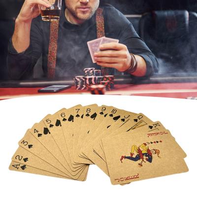 Yousheng 54 szt./zestaw Papier Kraft Karta do Pokera Wodoodporna Talia Kart do Gry Dzieci Dorośli Wieczór Rodzinny Interaktywna Klasyczna Gra Karciana Rekwizyty