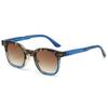 Fashion Square Sunglasses Women Men Gradient Round Shades Retro Rivets Luxury Green UV400 Sun Glasses