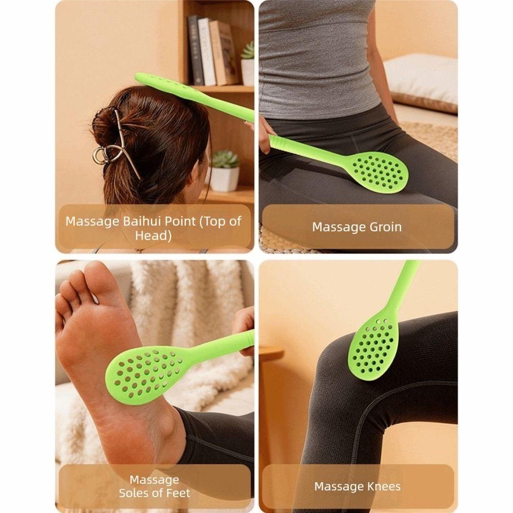 Silicone Meridian Tapping Board Multi Hole Design Meridian Massager Body Patting Tool Home
