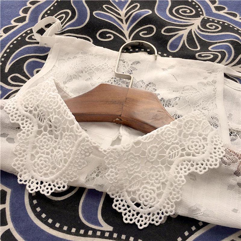 

Жіночий підроблений комір, знімний мереживний комір, біла блузка, топи, накладний комір, жіноча знімна краватка Peto Mujer Chemisier Faux Cols