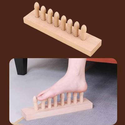 Foot Acupressure Tool Acupoint Massages Nonslip Wooden Feet Massage Board Reflexology