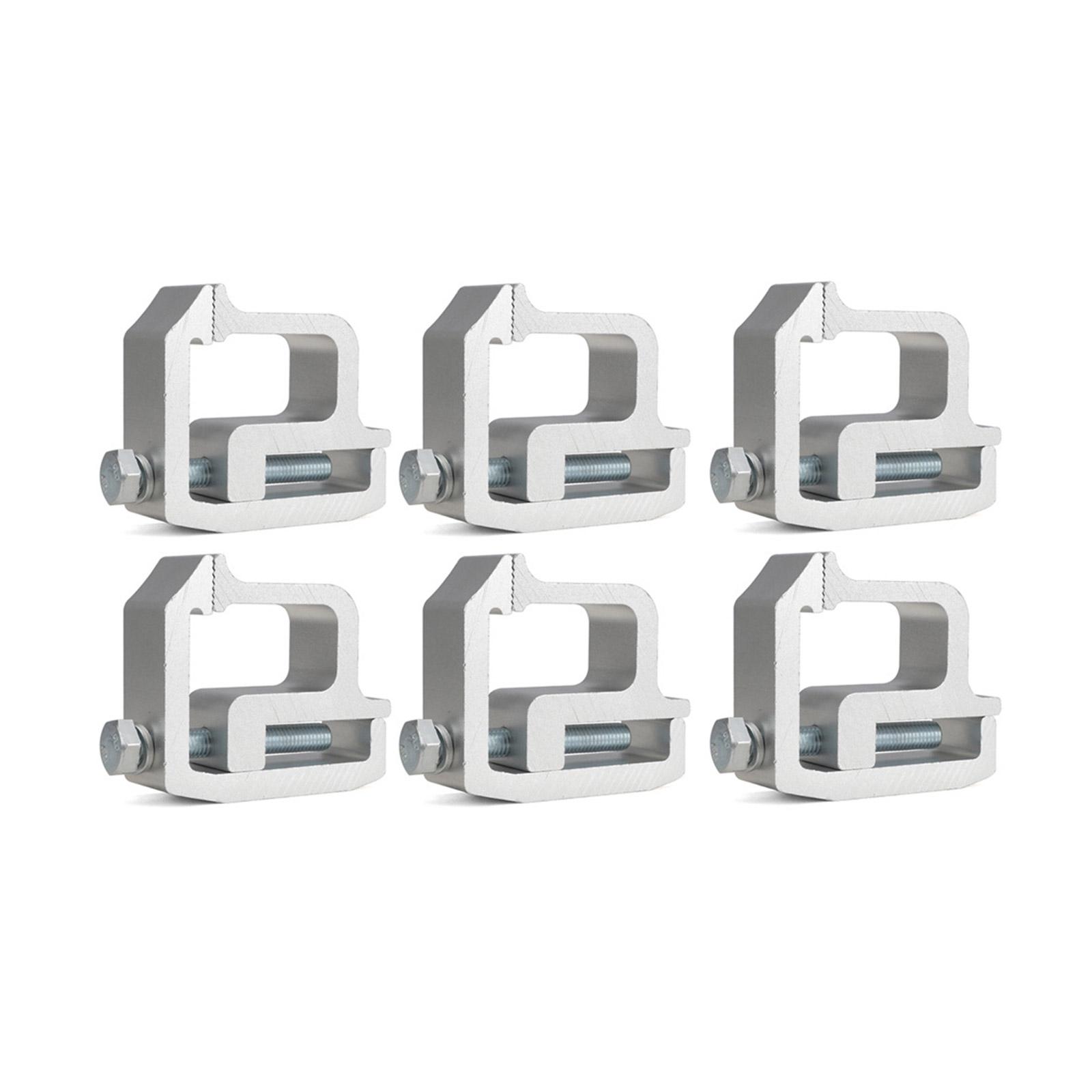 Ladder Racks Clamp Truck Caps Clamps Aluminum Truck Clamp Heavy Duty Clamps Mounting Clamp 6 pack