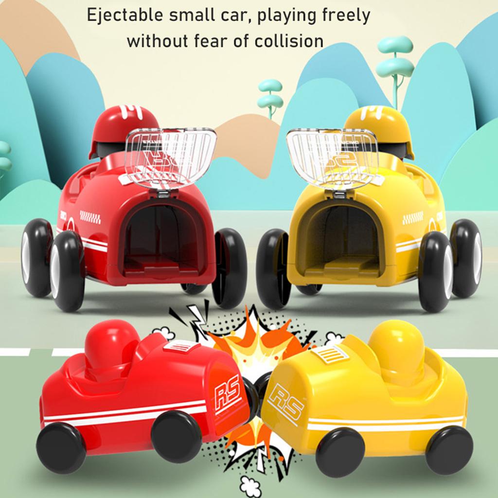 Children's Little Yellow Duck Ejection Inertia Car Children's Baby Puzzle Boys and Girls Toy Car