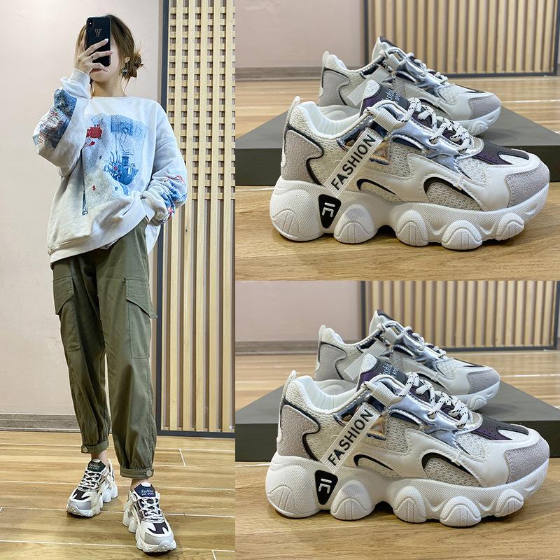 

Dad shoes girl 2021 spring and autumn new Internet celebrity trend student platform heightening casual sports shoes ins tide 35