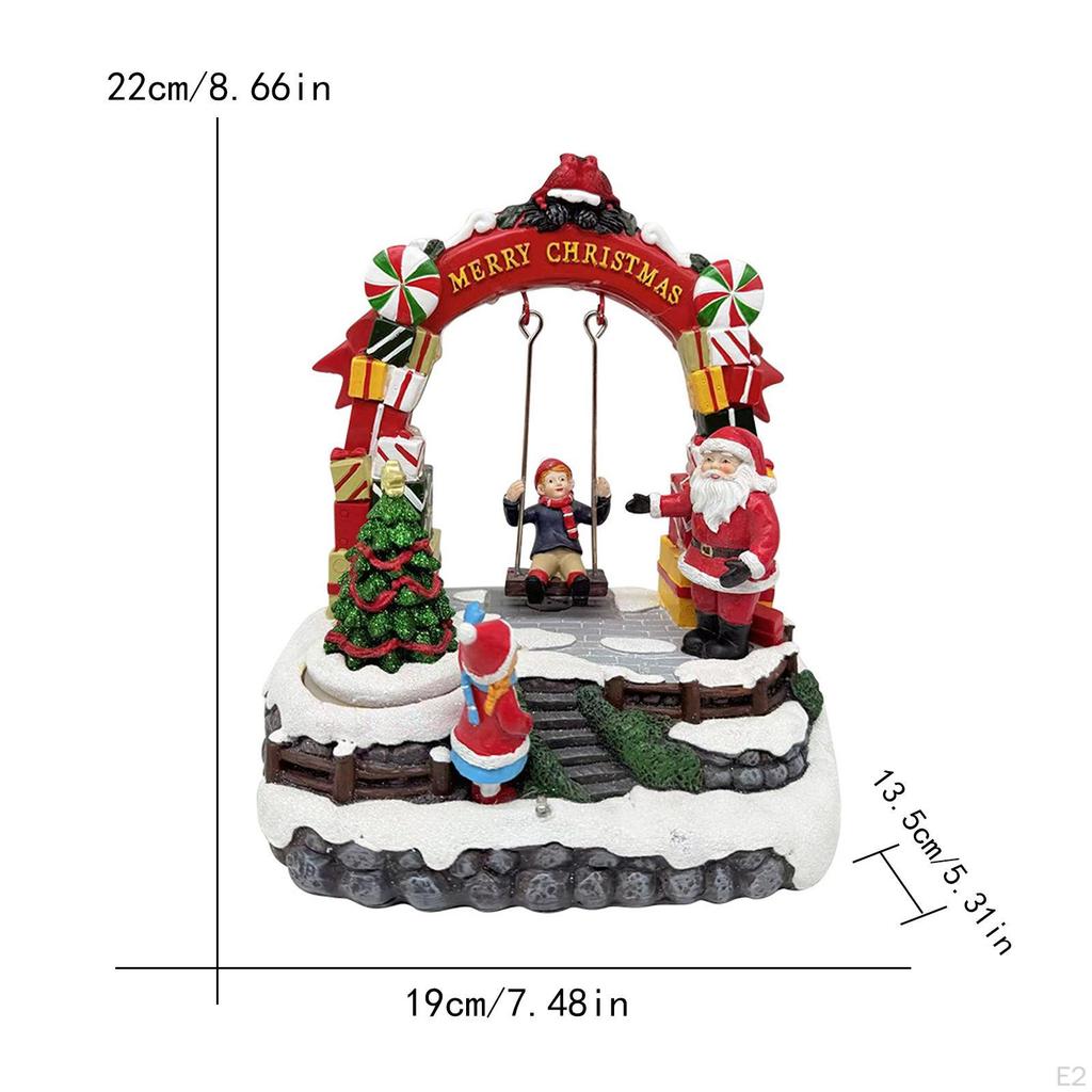 Christmas Snow Scene Music Box Party Gifts Table Decoration Classic Movement Holiday Decor for