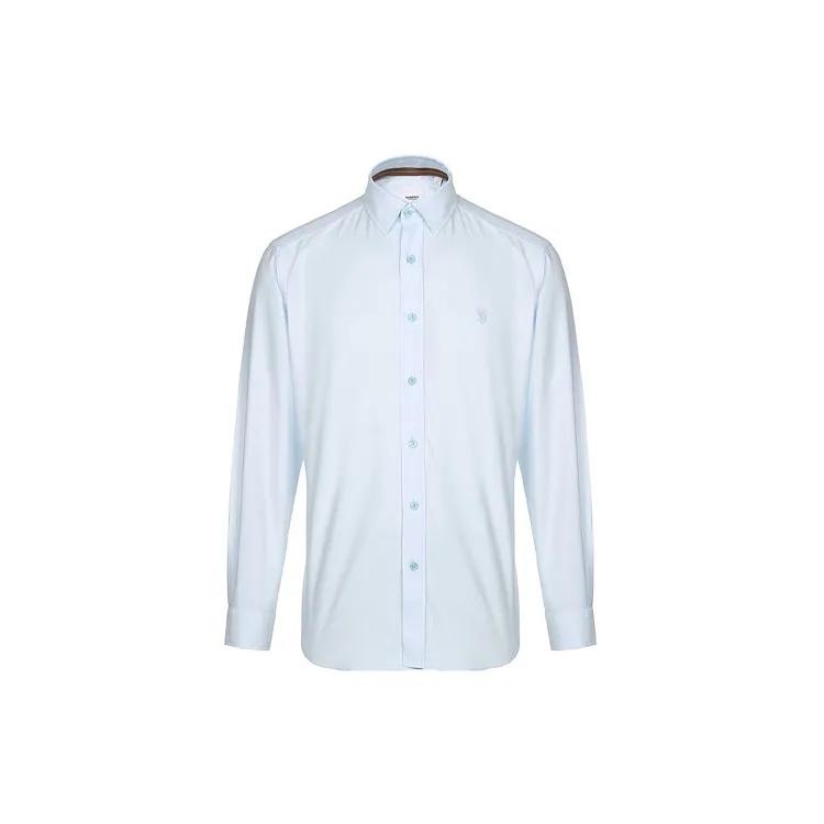 Burberry Shirts Men's Sky Blue Pointed Collar Moderate Other (Unisex) Shirts 80175521