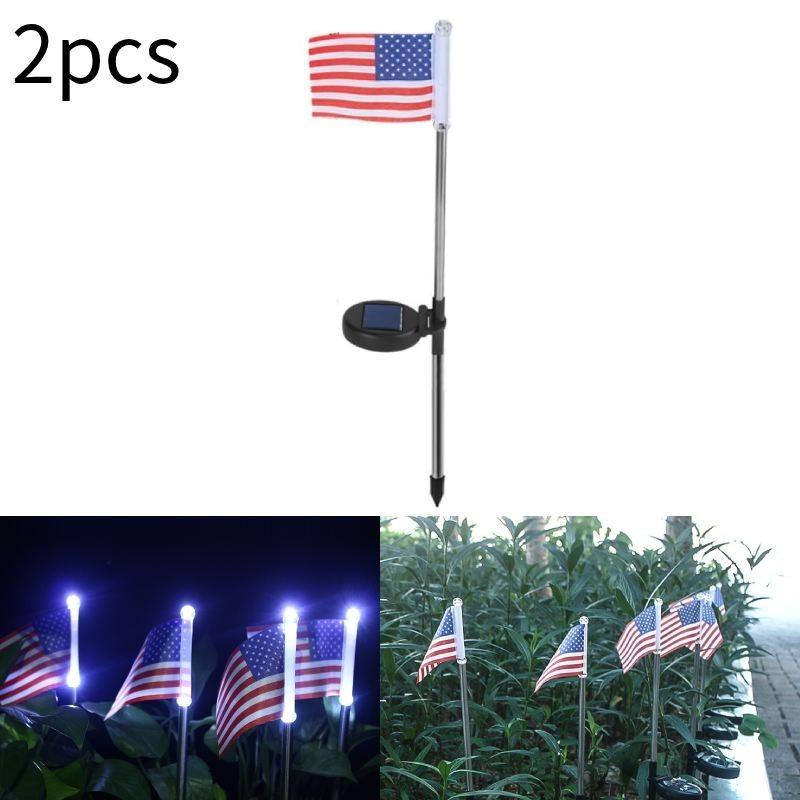 

Флаг Солнечные Садовые Фонари Светодиодные Украшения на День Независимости Энергосбережение US