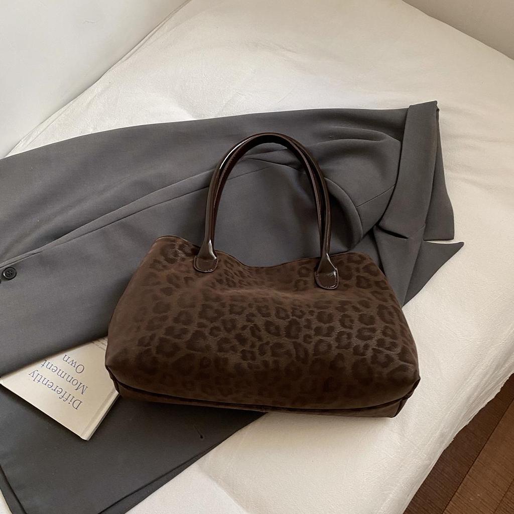 Fashion Leopard PU Leather Shoulder Bags for Women 2026 Luxury Designer Brand Trend Tote Bag Females Top Handle Handbags