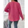 New V Neck Long Sleeve Casual Plus Size Loose Blouse Solid Color Women Large Casual Office Fashion Elegant Long Sleeve Tos Pit Strip Tshirt Clothes