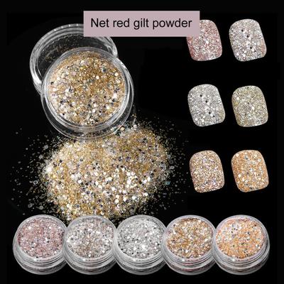 Polvere Glitter per Unghie Yousheng Strass Paillettes Nail Art Fai da Te Dimensioni Miste Decorazione Unghie Glitter per Manicure Fiocchi per Unghie Forniture per Unghie