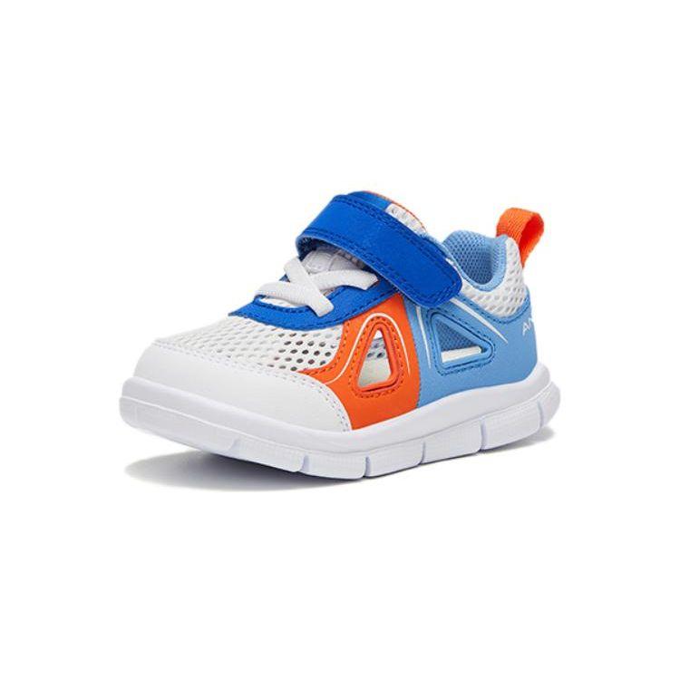 Anta Kids Non-Slip Wear-Resistant Low-Top Shoes Baby Shoes White Orange A312320050H-2