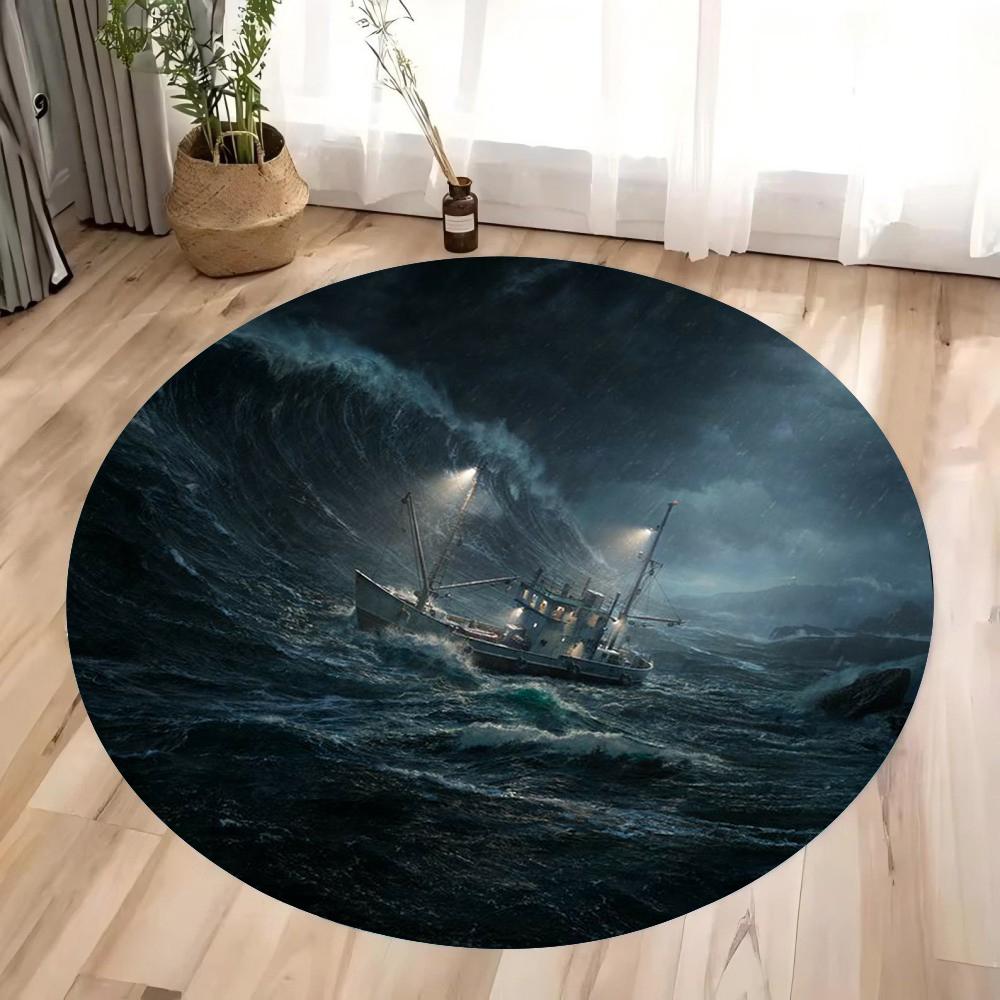 3D Illusion Masterpieces Round Rugs Big Crack and Deep Hole Designs Stunning Optical Illusion Carpets Look Crack Floor Mats