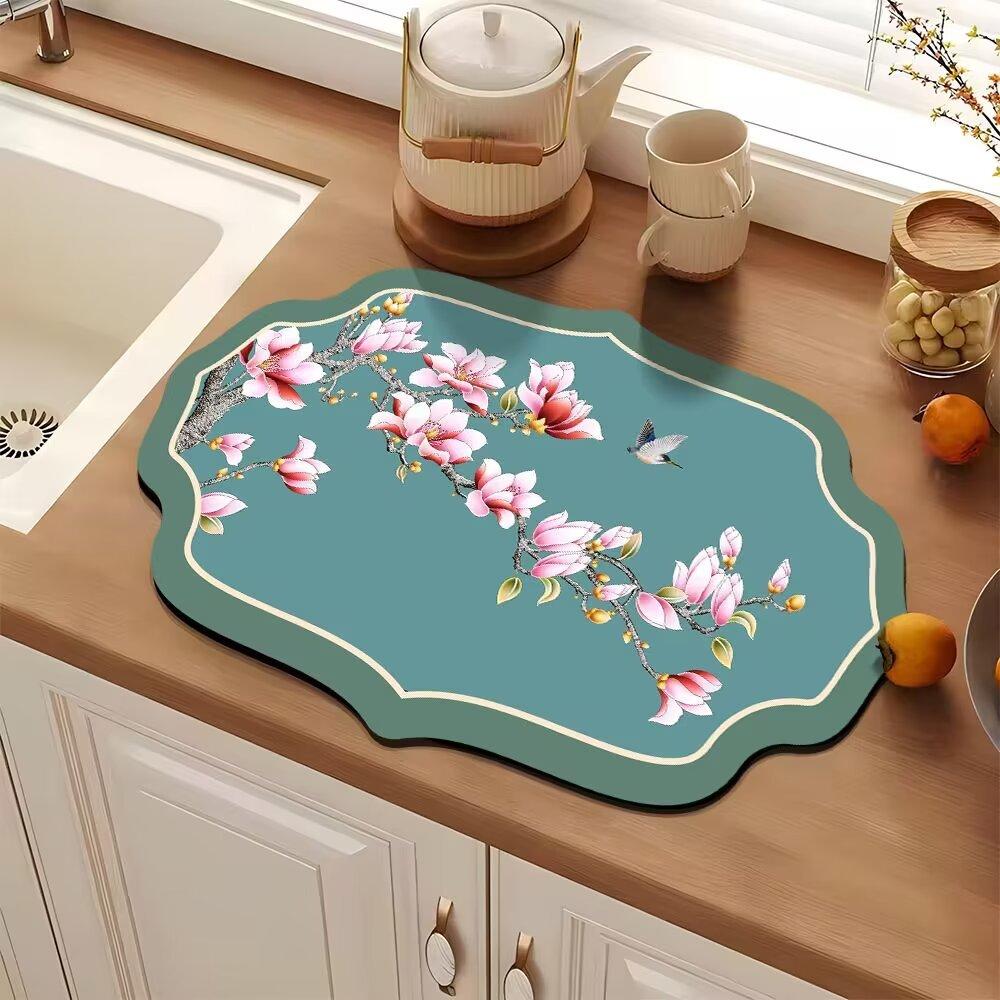 Kitchen Countertop Drain Mat High Appearance Level Absorbent Washing Dishes Dishes Dishes Chopsticks Sink Faucet Bar Table Mat