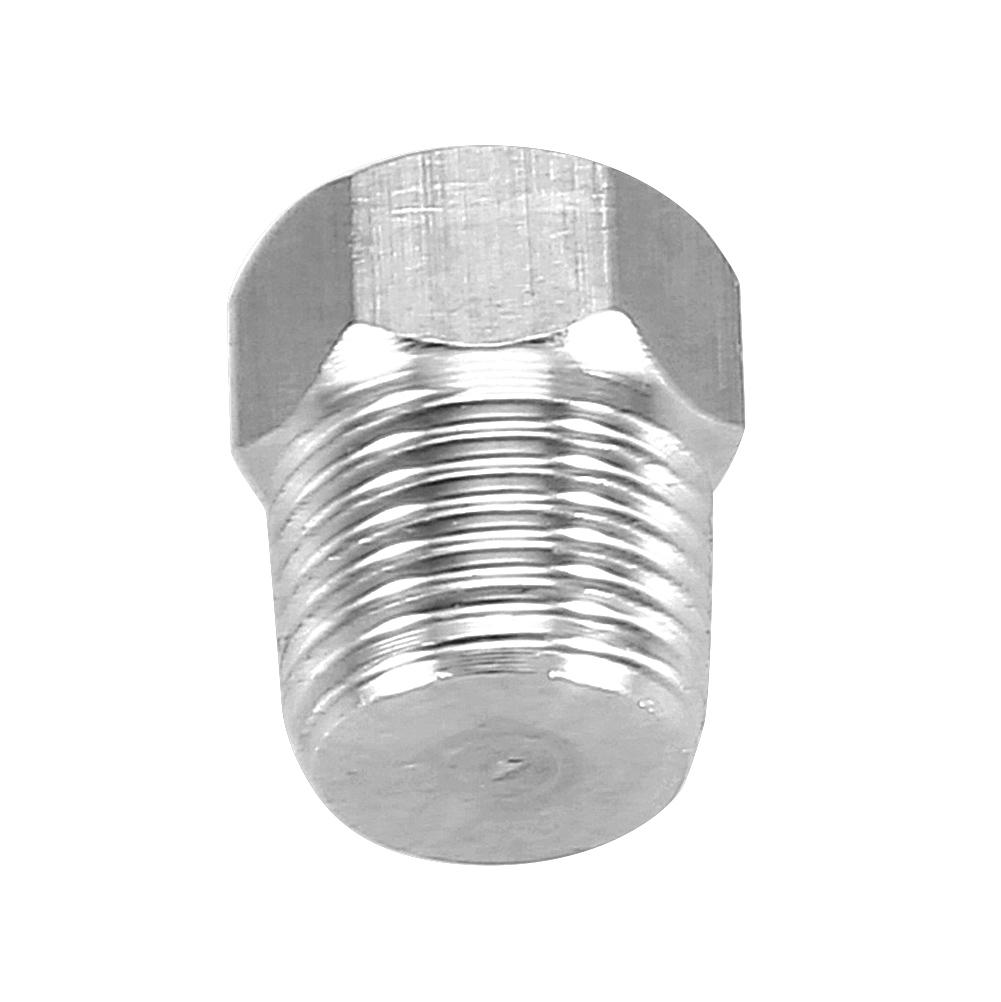 Male Thread Stainless Steel Pipe Countersunk Plug Hex Head Socket Pipe Fittings(PT1 8 2PCS)