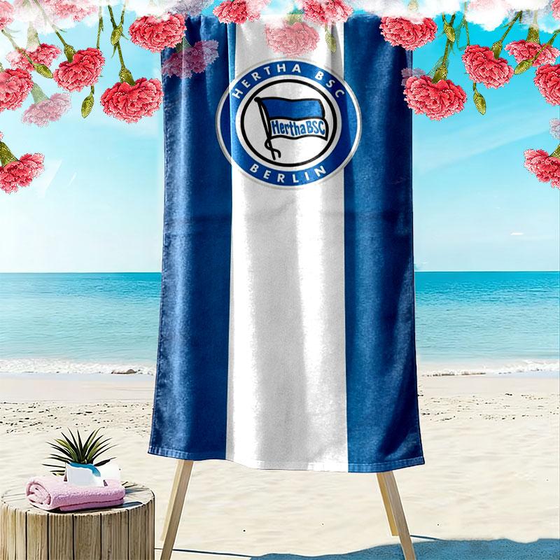 Hertha BSC Print Strandtuch, Großes Weiches Schnelltrocknendes Handtuch für Strand Camping Schwimmen