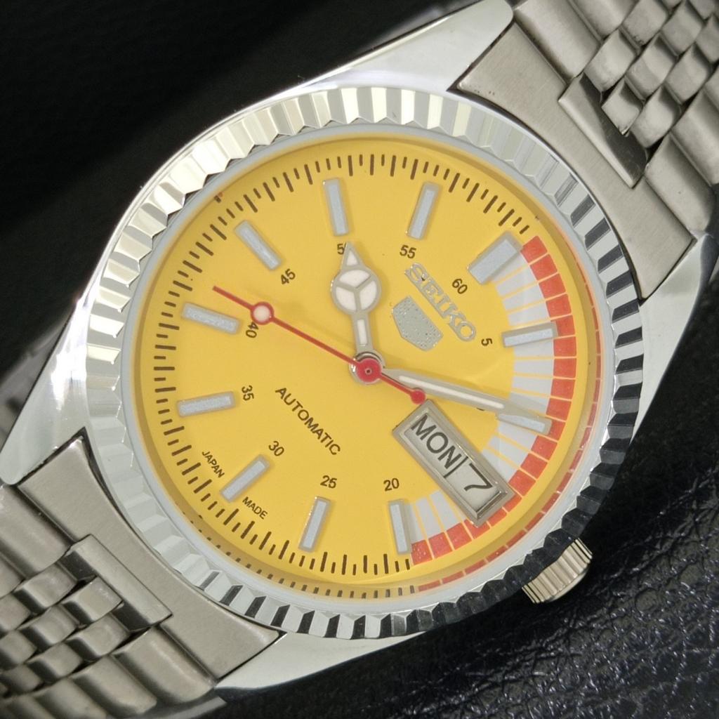 

REFURBISHED VINTAGE SEIKO 5 AUTOMATIC 6309A JAPAN MENS YELLOW WATCH a440718-9 Sk-a440718-1