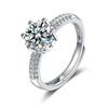 925 Sterling Silver Moissanite Ring Luxury Classic Wedding Jewelry Engagement Charm Fashion Party Gifts Ring for Women