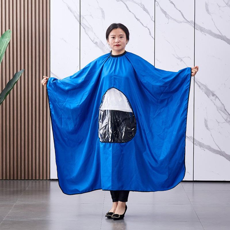 Transparent Viewing Window Salon Hairdressing Cape Barber Apron Haircut Cloak Shave Apron Barber Shop Hairdressing Tool