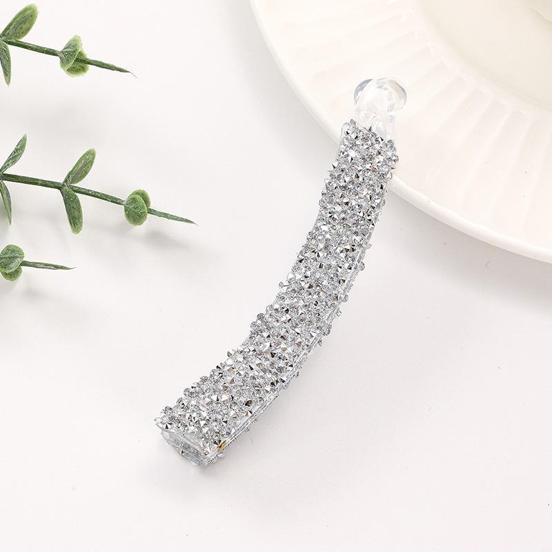 Neue Farbe Pan Haar Banane Clip Licht Luxus Stein High-End-Mode Pferdeschwanz Clip Haarschmuck Haarnadel