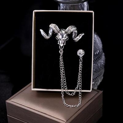 European Luxury  Crown Brooch Pin Tassel Lapel Pins Suit Shirt Collar Badge Corsage Brooch For Men Jewelry Accessories