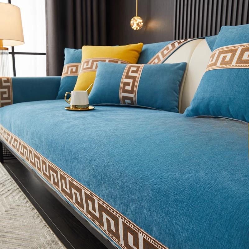 New Chinese Style Anti Slip Sofa Mat Chenier Four Seasons Universal Sofa Cover Sofa Cushion Cover Dust Cover Towel Couch Decor