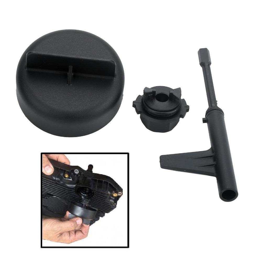 Set di 3 Pezzi per Controllo Livello e Riempimento Olio con Tappo di Scarico Adattatore per Sostituzione Olio Cambio Stile OEM Negozio Auto