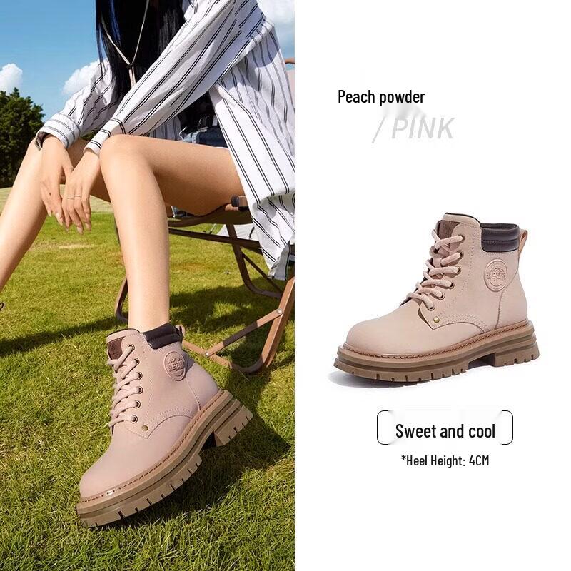 CAMEL Women s Chunky Platform British Style Martin Boots 34