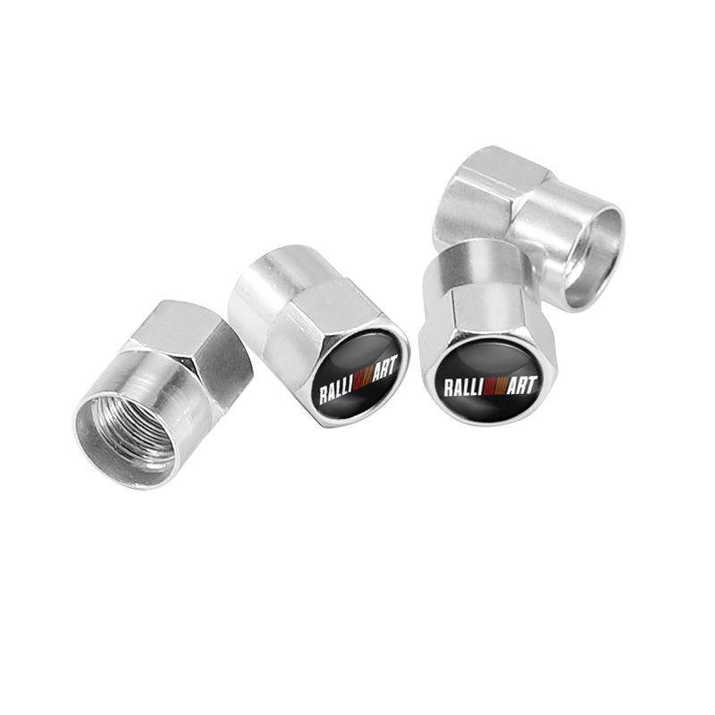 4Pcs Ralliart Aluminum Car Tire Wheel Valve Stem Cap For Mitsubishi ASX Lancer Pajero Outlander L200 EVO Galant Jinxuan