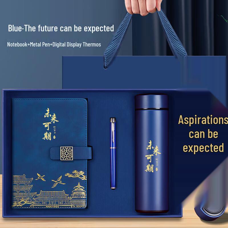 TAIC Набор в подарок: Цифровая термобутылка из нержавеющей стали 316 и Блокнот