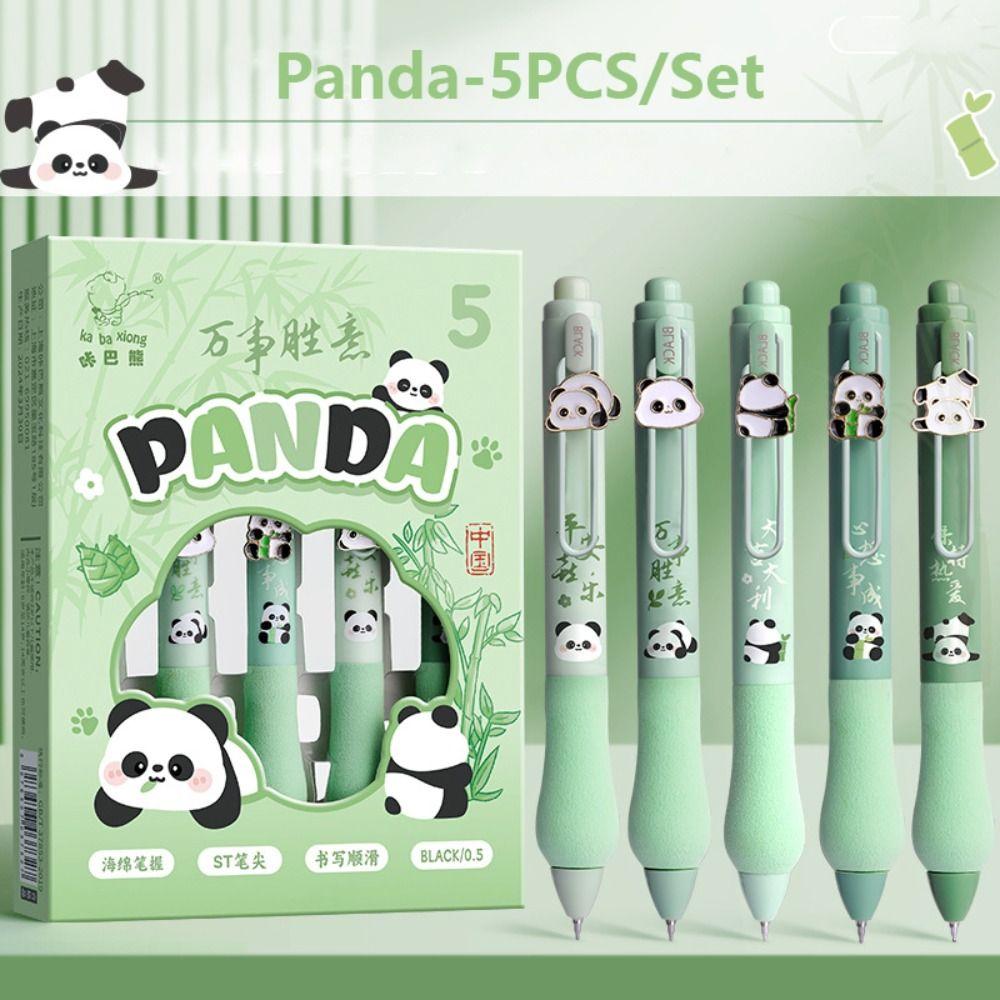 

5PCS/Set Capybara Gel Pen Soft Grip Writing Tools High Quality Signature Pen Student Specific 03