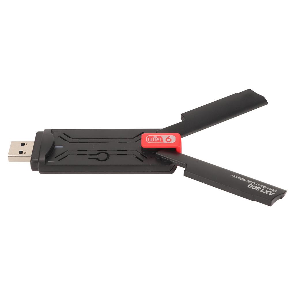 1800Mbps Dual Band WiFi Adapter with Dual 3dbi Antennas 2.4GHz 5GHz USB3.0 Interface WiFi 6 Adapter for PC Laptops