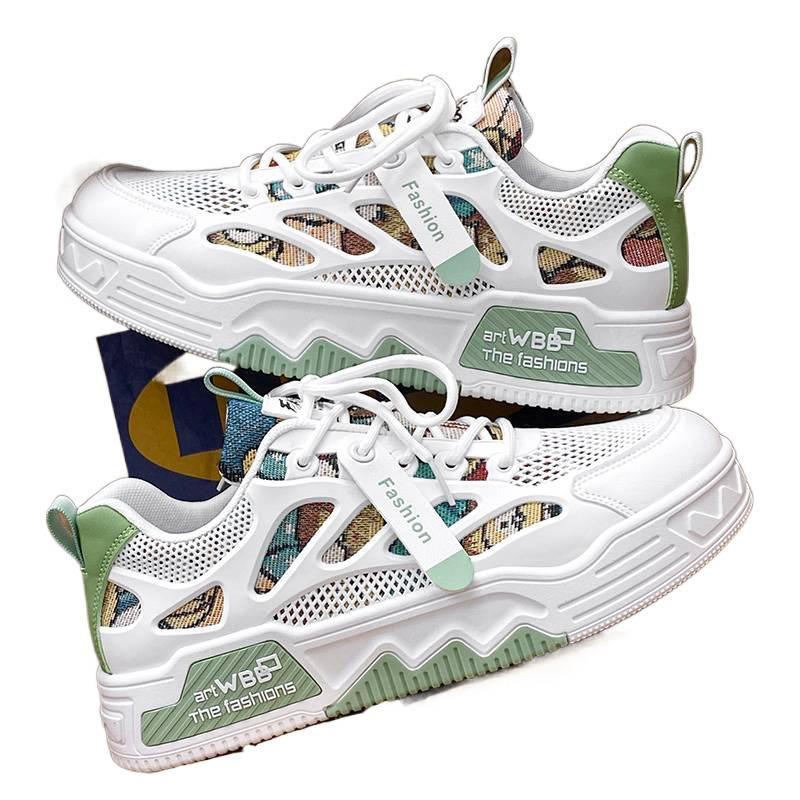 Autumn new mesh breathable niche board shoes sports leisure heightening soft sole small white tide shoes