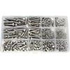 240/480Pcs Hex Head Bolts Stainless Steel Screws Nuts Flat Washers Spring Washers Set M4 M5 Metric Nut Bolt Assortment Kit Set