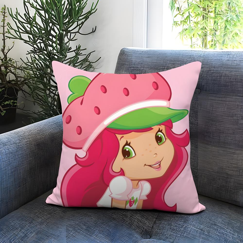 Hot S-SStrawberry Shortcake Cushion Cover Comfortable Reversible Pillow Cover Ideal for Car Sofa Bedroom & Beyond