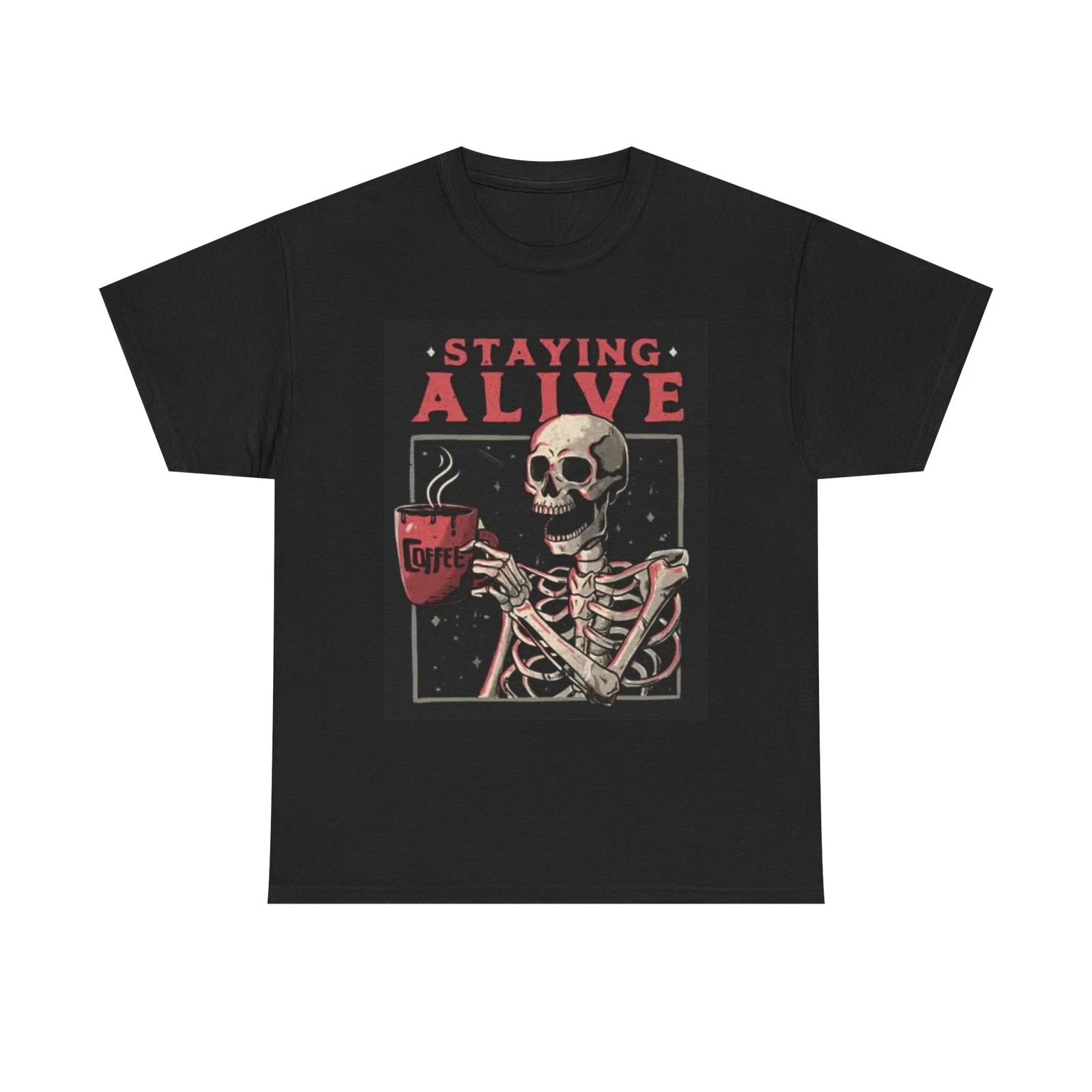Men s and Women s T-shirts Staying Alive Graphic M