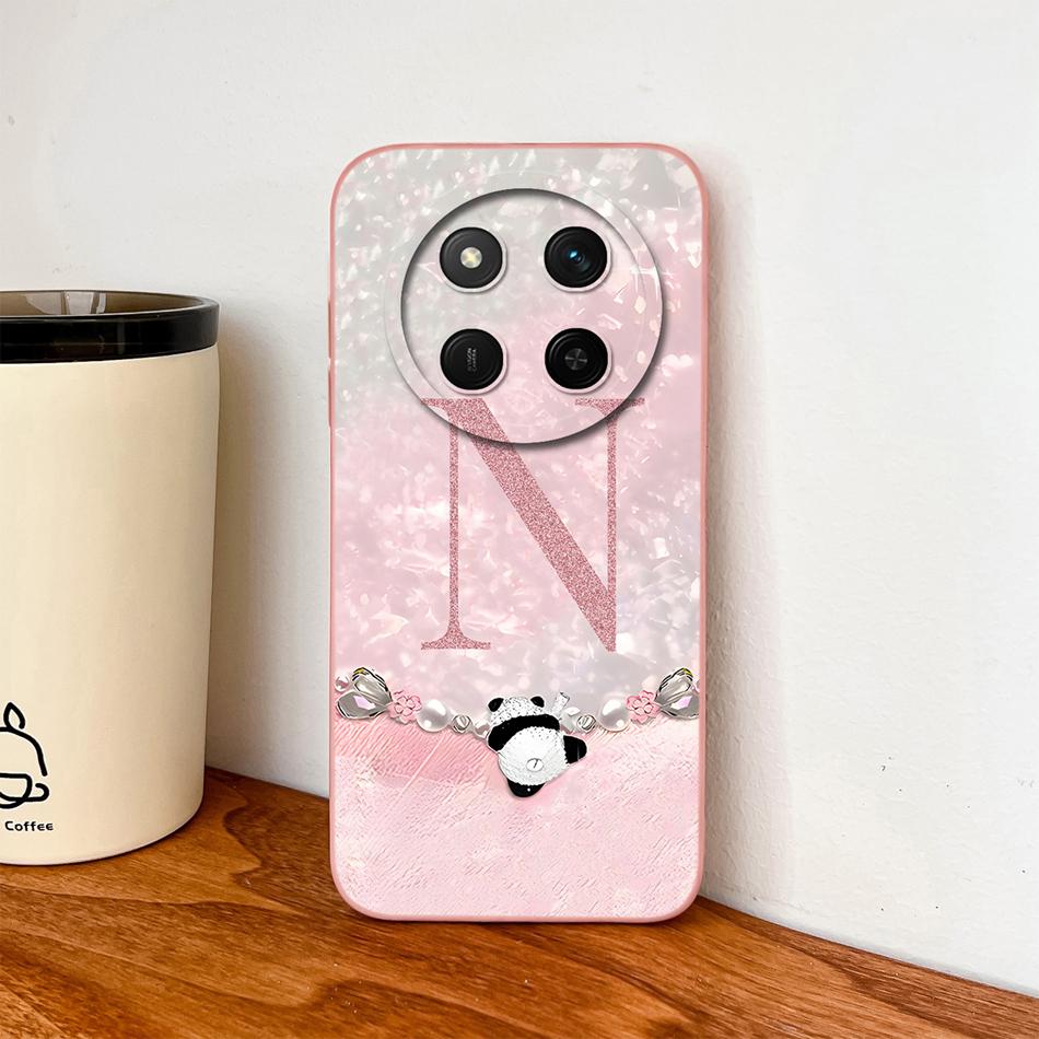 For Honor Magic 7 Lite Case Panda Letters Soft Funda For Magic7 Lite Camera Protection Liquid Silicone Durable Phone Back Covers