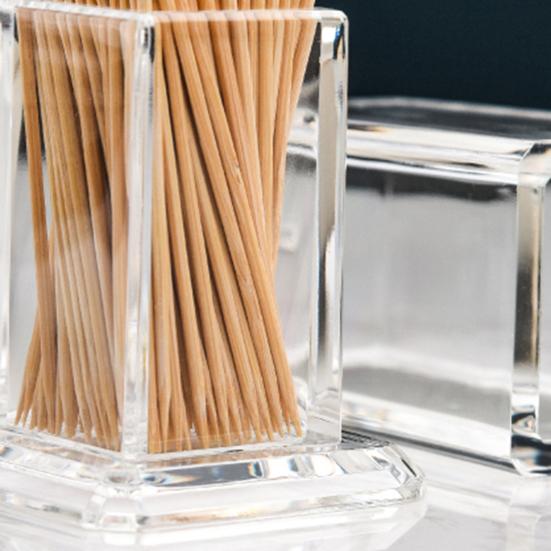 Toothpick Bottle Elegant Clean Square Shape No Odor For Home