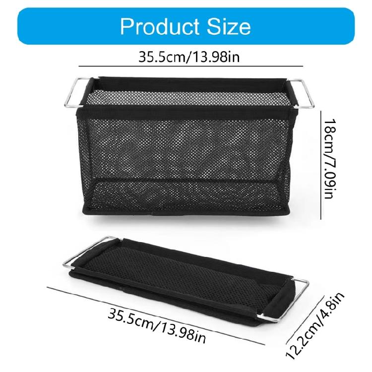 Folding Drain Basket Mesh Storage Box Camping Light Weight Portable Mesh Drain Basket Table Drainages Basket Enduring