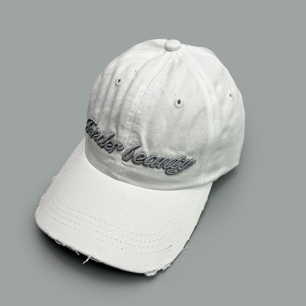 Ripped Style 3D Letter Embroidered Baseball Cap For Men And Women, Sun Camouflage Personalized Niche Baseball Cap