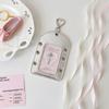 Silver Ballet Style Ribbon Keychain Credit Card Holder Women ID Card Holder Girl Idol Photocard Holder Student Bus Card Case