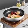 Non-Stick Honeycomb Cookware Set: Wok & Flat-Bottomed Pan, 304 Stainless Steel, Coating-Free.