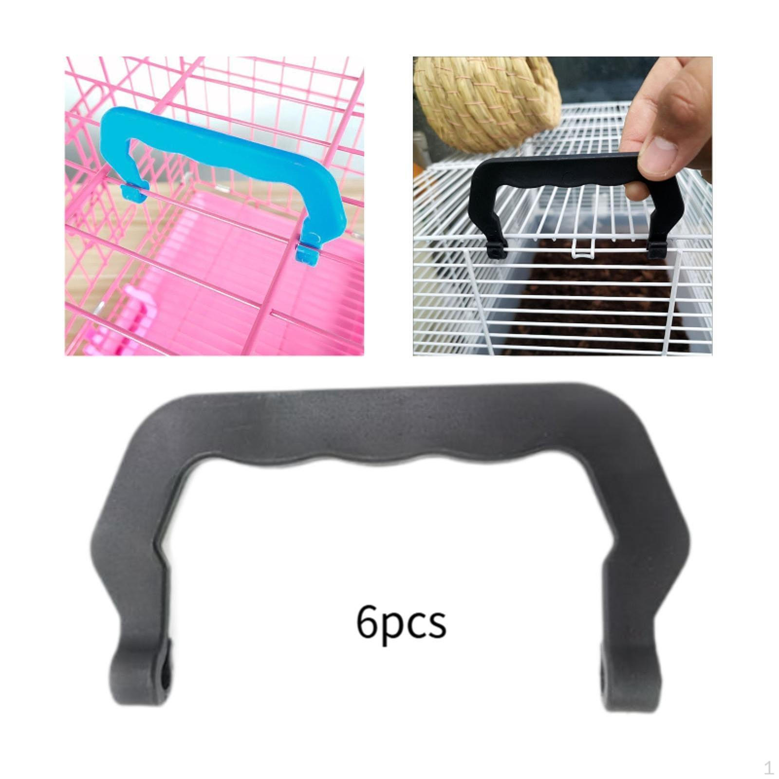 

6 шт. сменная ручка для клетки для переноски домашних животных на открытом воздухе чёрный