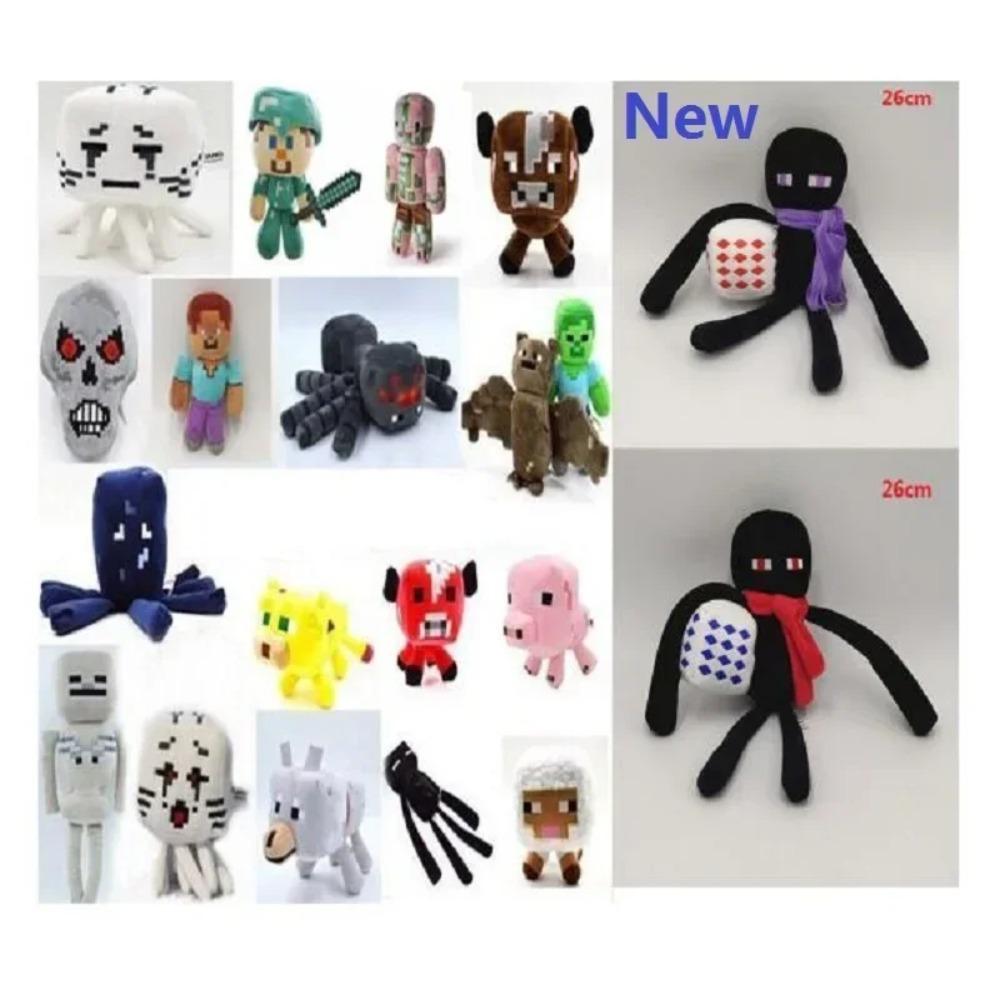 My World Creeper Stuffed Plush Toy Doll Zombie Bat Squid Mooshroom NEW Enderman Ocelot Steve Baby Sheep Kid Birthday Gift Toys