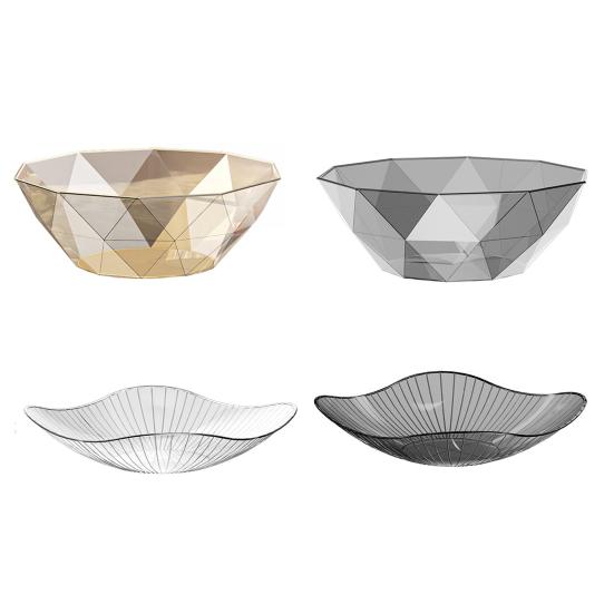 Fruit Plate Transparent Kitchen Storage Jar Safe Food Contact Snack Organizer for Snacks Vegetables Dried Fruits